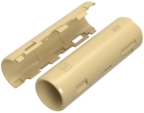 Муфта разборная атмосферостойкая ПВХ Промрукав Д=20 IP40 сосна картинка